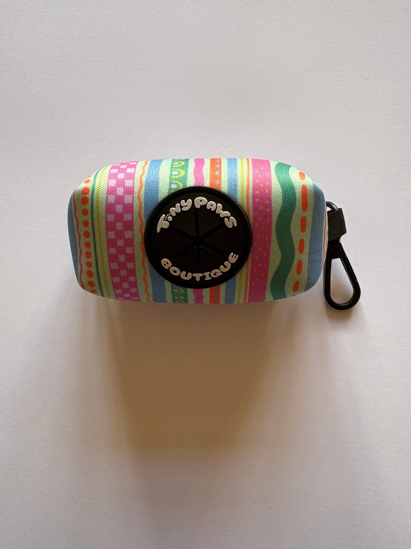 Pastel Squiggles Poo Bag Holder
