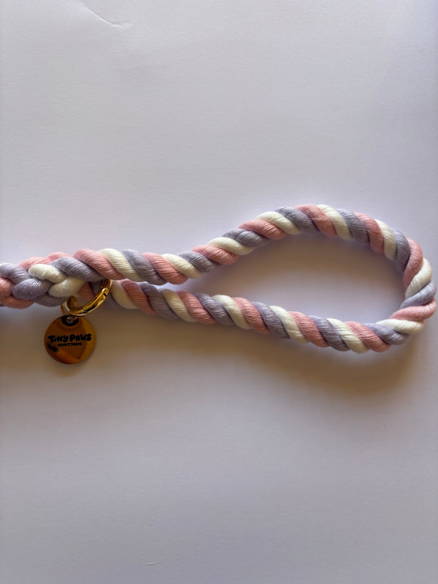 Twisted Rope Lead - Marshmallow