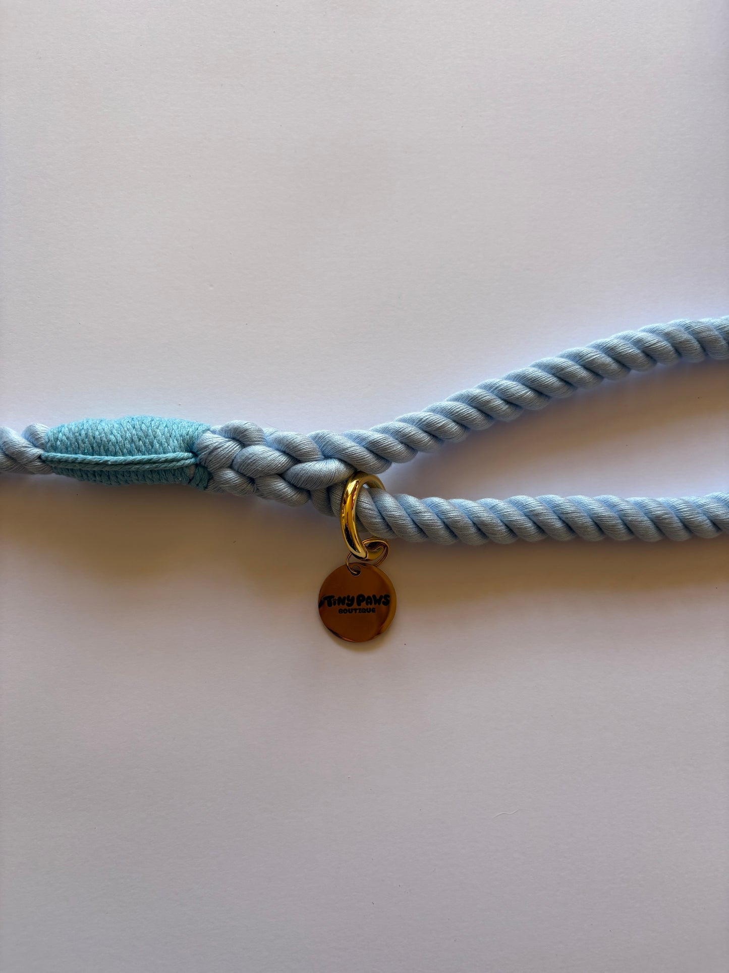 Twisted Rope Lead - Baby Blue
