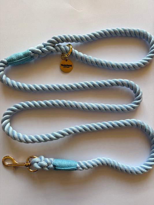 Twisted Rope Lead - Baby Blue