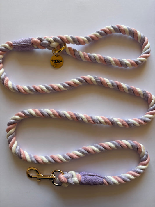 Twisted Rope Lead - Marshmallow