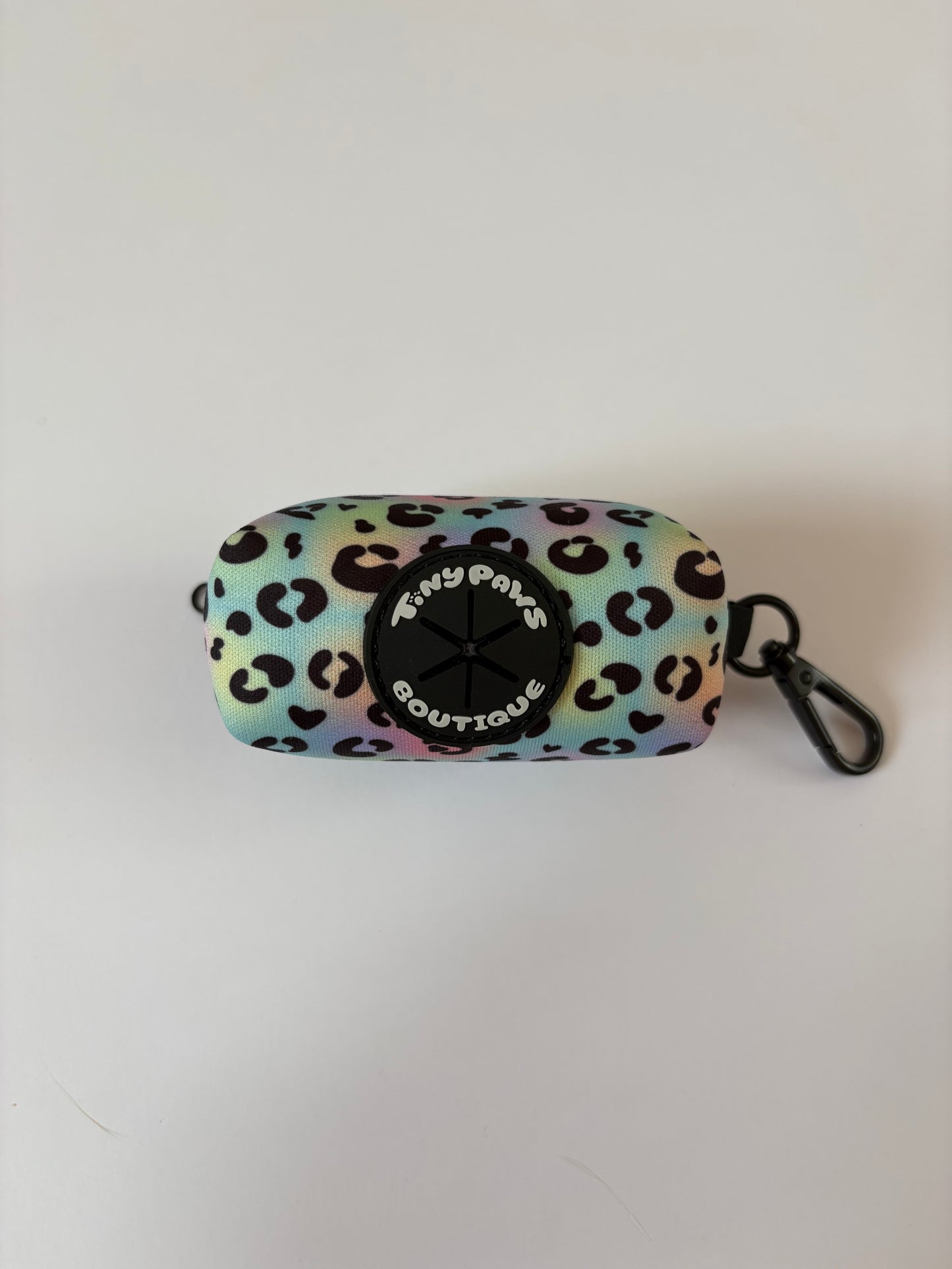 Neon Leopard Poo Bag Holder