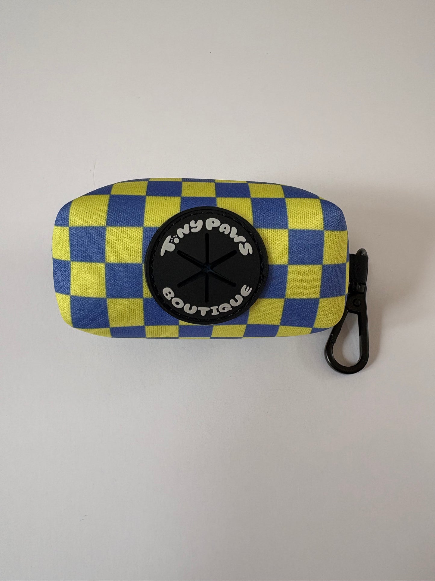 Electric Checkerboard Poo Bag Holder